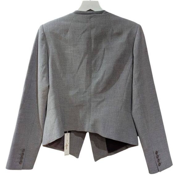 Trina Turk Gray Women's 10 Collarless Blazer NWT - Picture 2 of 10